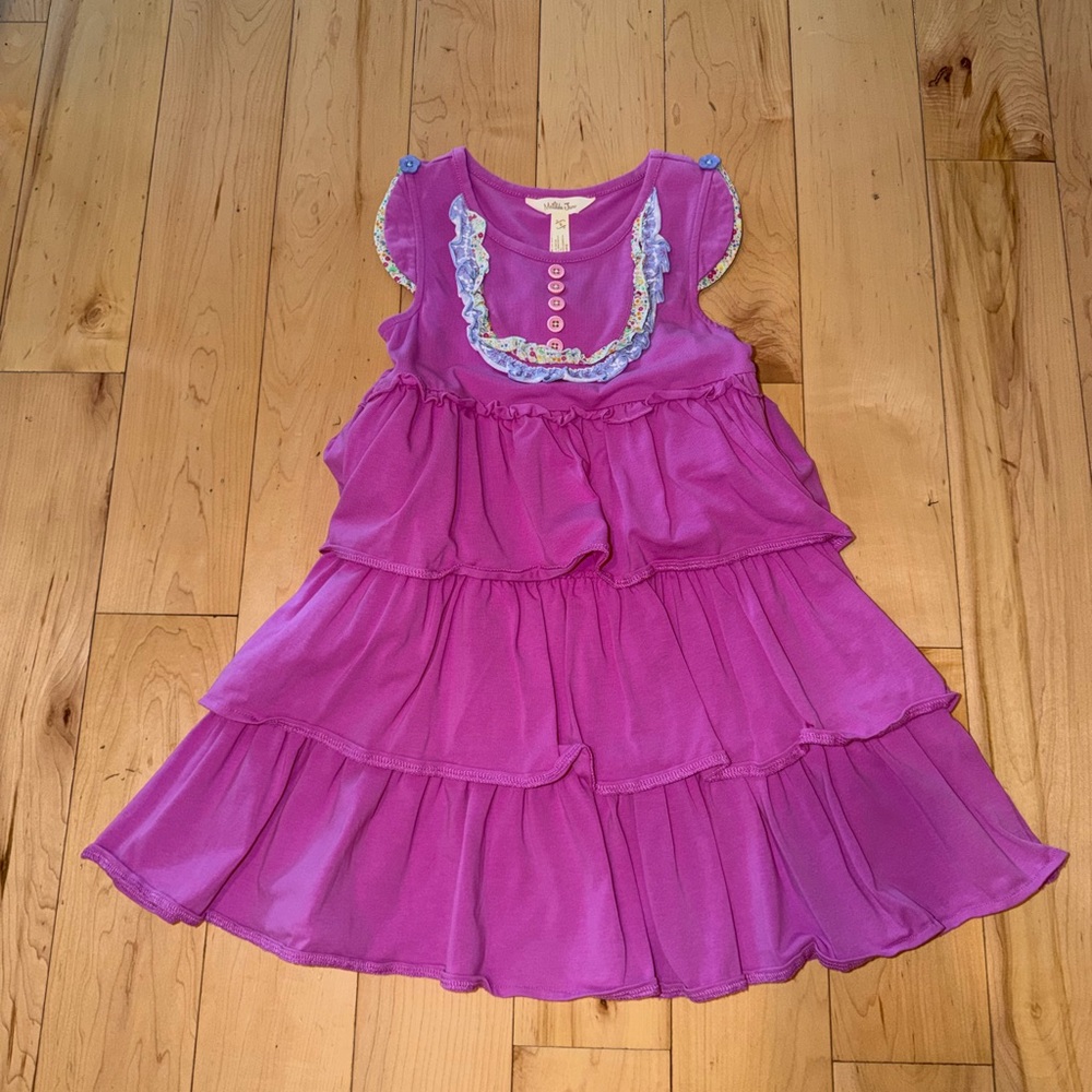 Matilda Jane Bright Purple Tiered Ruffle Dress